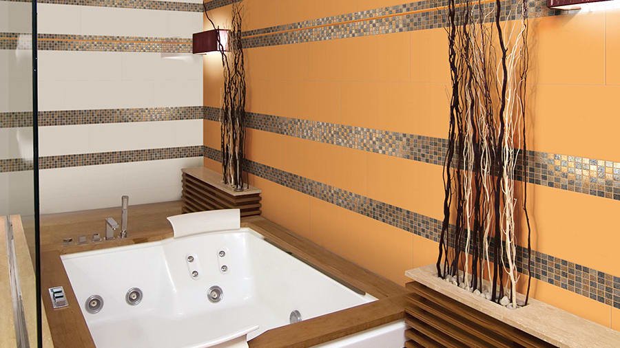 Tile flooring in a contemporary interior